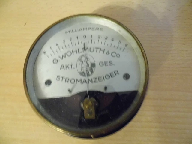 Hingucker. Stromanzeiger  der Fa. G. Wohlmuth & Co Milliampere ca.1920 