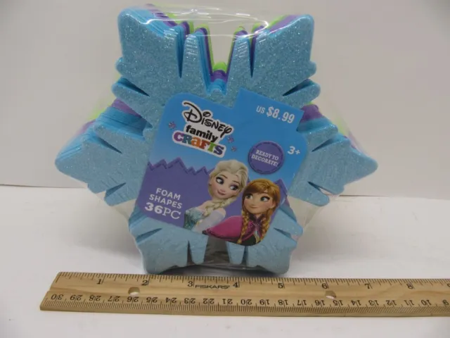 Frozen Disney Family Crafts 36 Foam Snowflake Shapes NOS 30019073 Darice