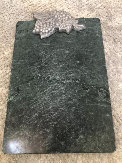 Vintage Green Granite Stone Cheese Cutting Board Serving Tray Rock Marble 11x8