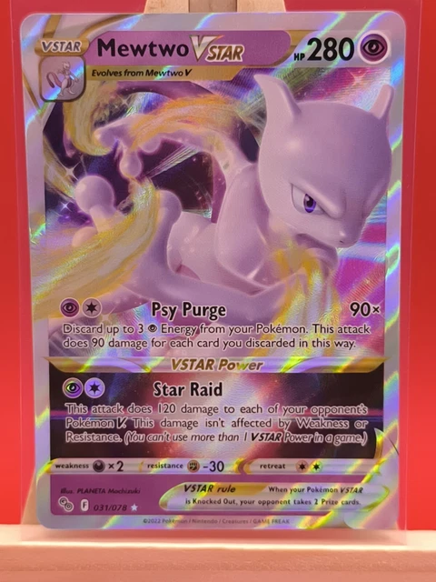 Near Mint Pokemon Card Pokemon Card MEWTWO VSTAR 031/078 Ultra Rare (Pokemon GO EB10.5) English, Near Mint English Pokemon Card Near Mint Pokemon Card Pokemon Card MEWTWO VSTAR 031/078 Ultra Rare (Pokemon GO EB10.5) English, Near Mint English Pokemon Card