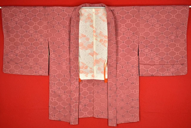 Vintage Japanese Kimono Silk Antique BORO HAORI Kusakizome Dyed/A989/555