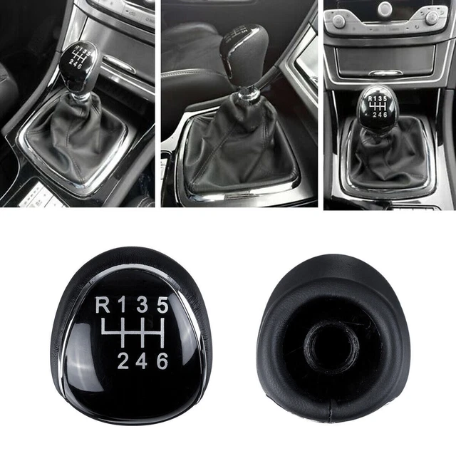 Pommeau Levier De Vitesse Chrome Argenté 5 Vitesses Pour Ford Mondeo IV B-MAX S-MAX Kuga