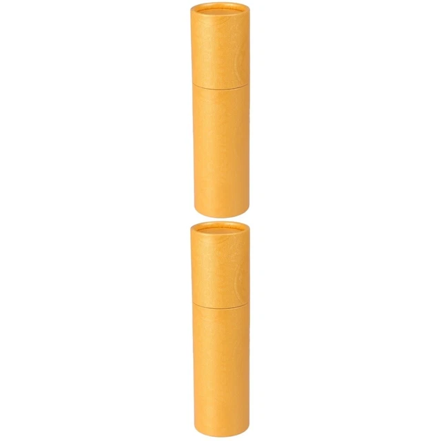 2 piezas tubo de almacenamiento de fotos caligrafía desplazamiento de rodillos cilindro póster tubo de papel