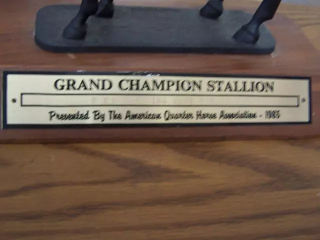 1985 Grand Champion Stallion Trophy American Quarter Horse association 2