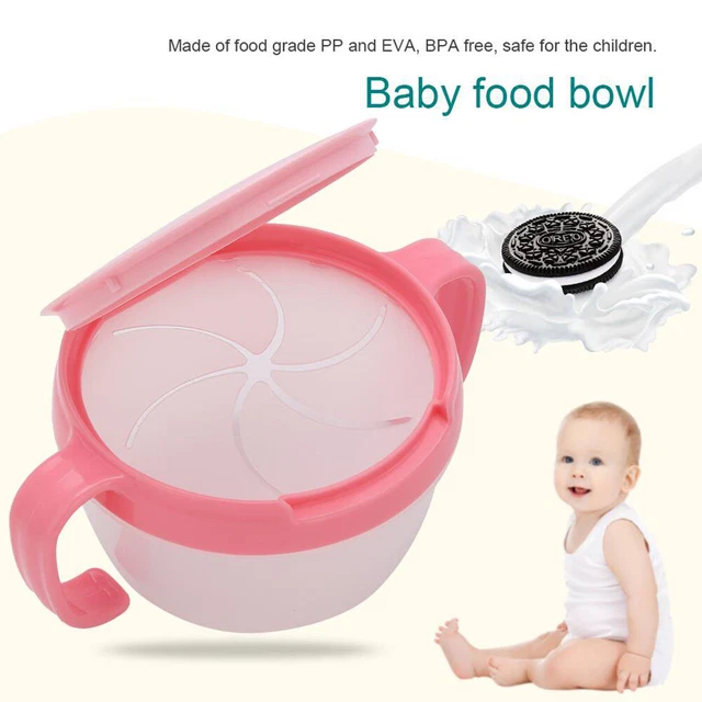 Storage Box Catcher Biscuit Baby Snack Bowl Double Handle Candy Container Cup