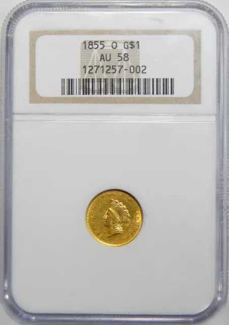 1855-O Ngc Au58 Type-2 Gold Dollar 3