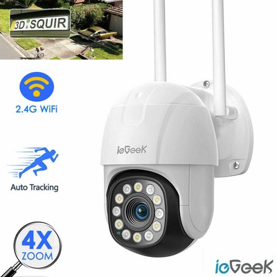 ATOMIC ieGeek 360° Telecamera Wi-Fi Esterno PTZ WiFi Videocamera Sorveglianza con 1080P 