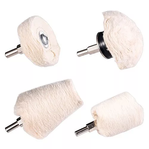 Polishing Ball Buffing Cotton Wheel 1/4 For Mag Rims Jewelry Chrome Drill Tool