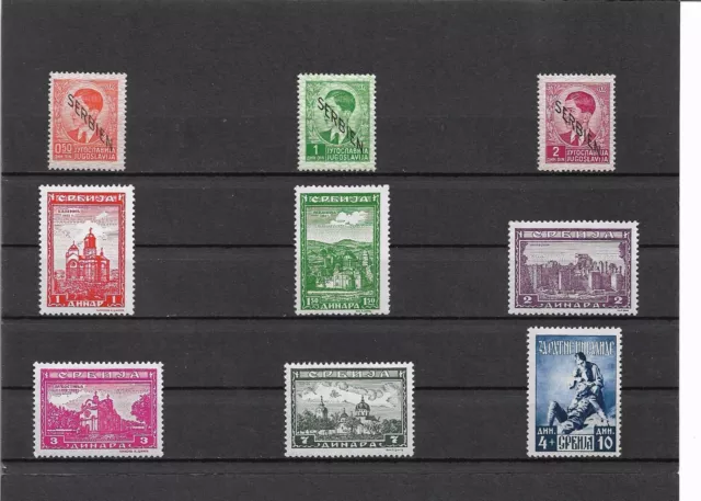 Serbien 1941 - 1943, Auswahl aus MiNr. 1 - 89 + Porto 16 - 22 **, postfrisch **