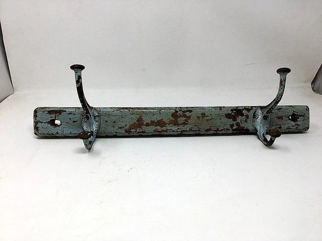 Old Brass Wooden Coat Hanger Hook Wall Fix Hanger Tie Hook Hand Crafted Painted