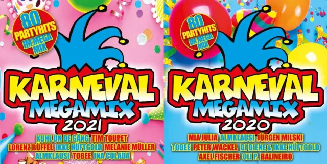 2 x Karneval Megamix Sammlung - 2020 + 2021 -  Schlager Partyhits
