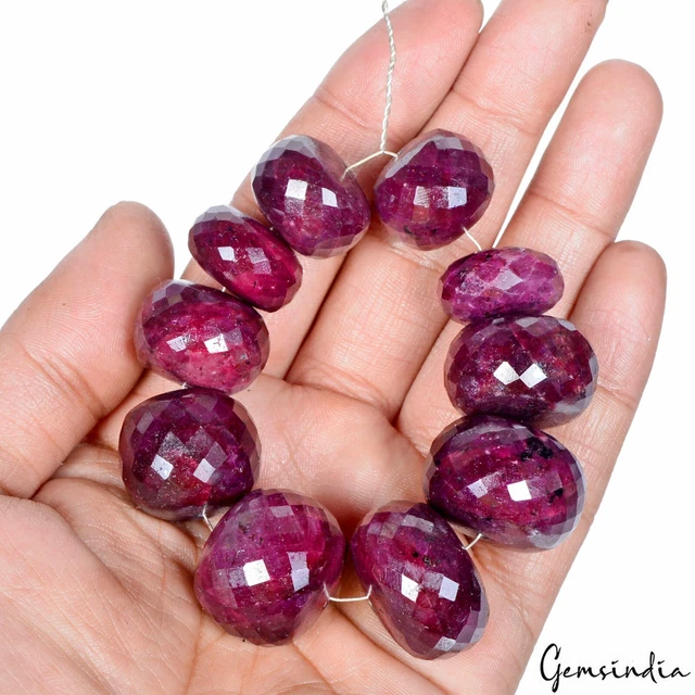 920 Cts/10 Pcs Natural Red Ruby Drilled Beads Round Checker Cut Gem for jewelry 920 Cts/10 Pcs Natural Red Ruby Drilled Beads Round Checker Cut Gem for jewelry