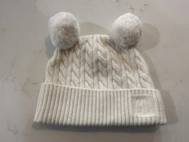 Country Road Baby Beanie Cream Cable Knit One Size Great Condition