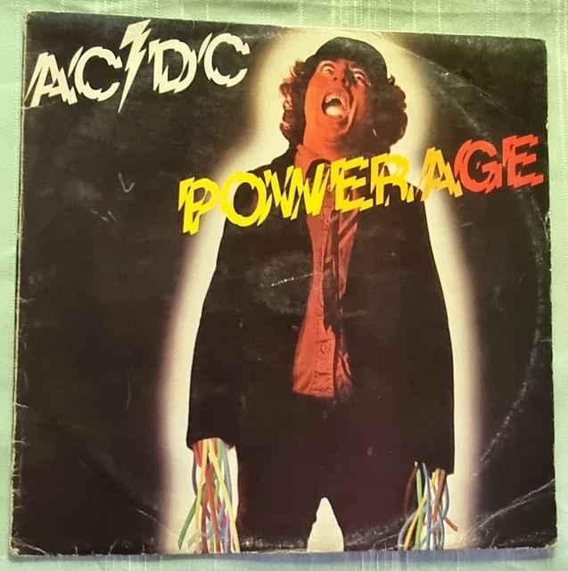 ACDC AC/DC POWERAGE Black Strobe Australian Albert Vinyl Record $149.00 ...
