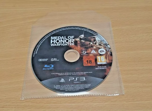 Medal Of Honor Warfighter PLAYSTATION 3 PS3 (Buone Disco) solo Disco