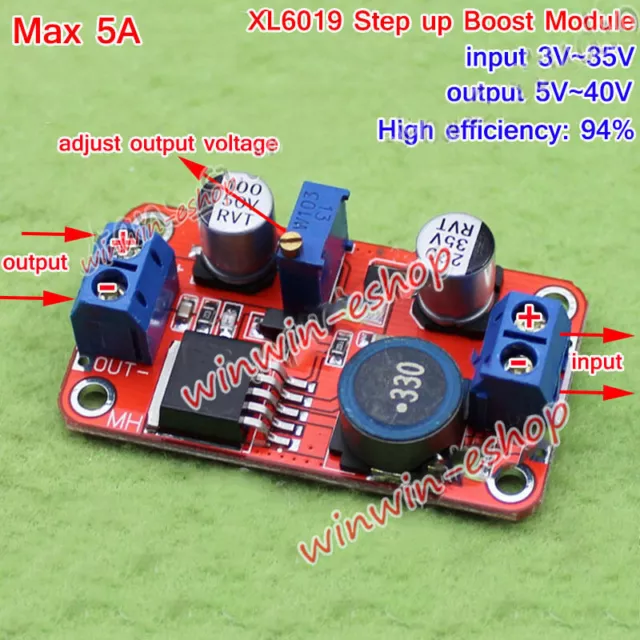 DC-DC Boost Step up Converter 3~35V To 5V~40V 9V 12V 24V 36V Power Supply Module