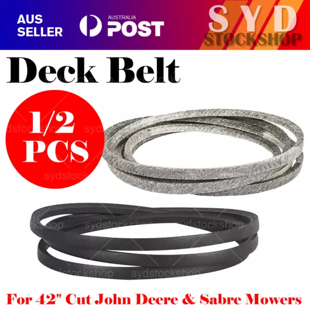 2PCS Deck Belt For 42" Cut John Deere & Sabre  Ride on Mowers GX20072 GY20570 OZ