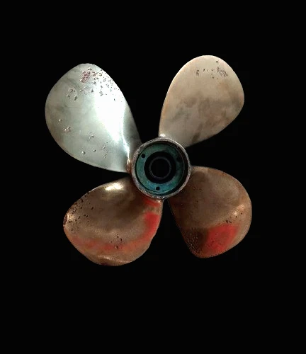 Nautical Old Vintage Ship Salvage Maritime Brass Polished Antique Fan propeller