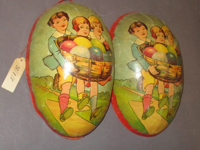 Großes altes Osterei zum befüllen 22cm Pappe Kinder mit Ostereiern