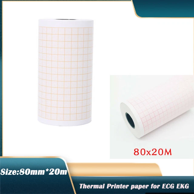 CONTEC Printer Paper For ECG EKG Machine ECG300G,Thermal Record Paper 80mm*20m
