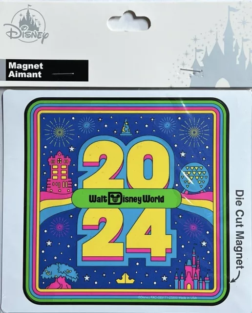 DISNEY WORLD PARKS 2024 Logo Four Parks Icons Fridge Castle