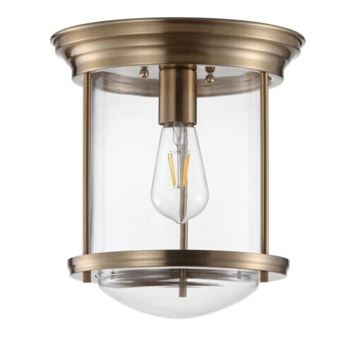 JONATHAN Y Lighting JYL7440 1 Light 10"W LED Flush Mount Ceiling - Brass
