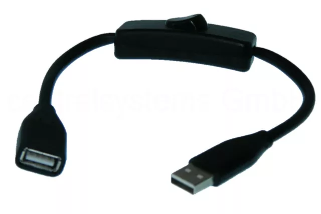 USB Kabel mit Schalter A Buchse / Stecker Ladegerät Verlängerung
