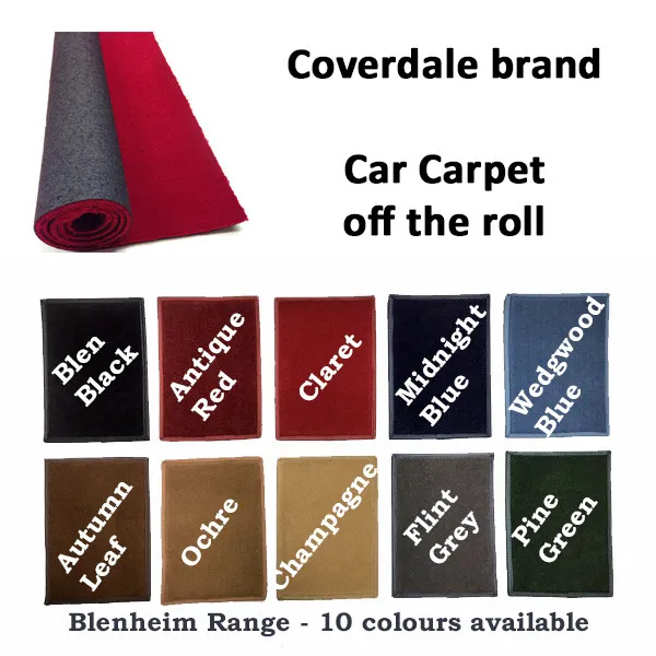 Car Carpet - automotive carpet 1.5m wide (5ft) sold per running metre 10 colours