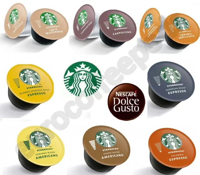 Dolce Gusto Starbucks, 8 Flavours to Pick From, 24, 48, 96 Pods SOLD LOOSE