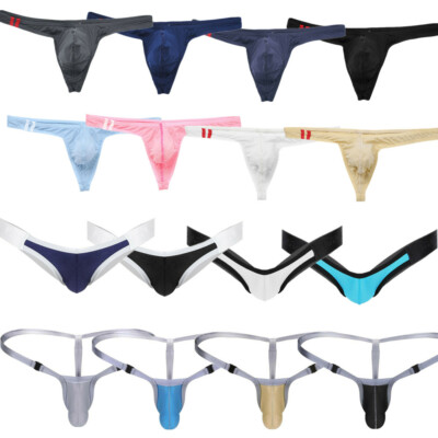 inlzdz Mens One-Piece Halter Leotard Mankini Jumpsuit Briefs Thong Jockstrap Lingerie Underwear 
