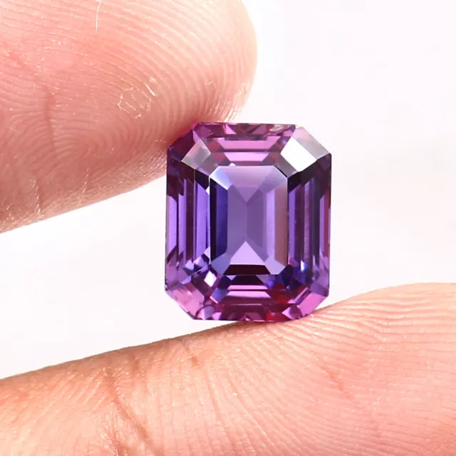 AAA 11x9 MM Natural Bi-Color Ceylon Lavendar Sapphire Radiant Cut Loose Gemstone