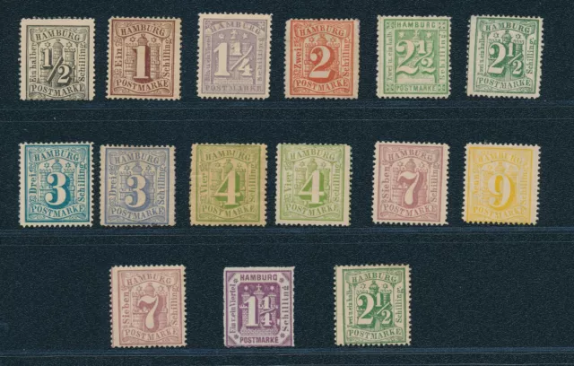 Hamburg 1864-67, Lot aus (*)/* Ausgaben