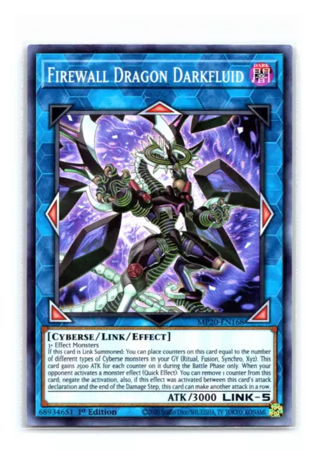 Firewall Dragon Darkfluid - MP20-EN168 - Super Rare - 1st Edition - Yugioh