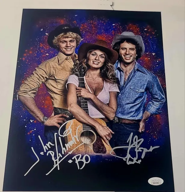 THE DUKES OF HAZZARD Signed Autograph 11x14 Photo WOPAT-SCHNEIDER, Bo, Luke JSA