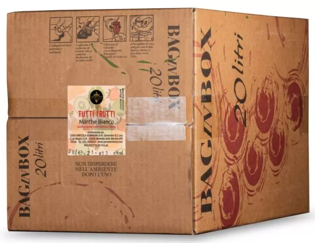 Vino Bianco IGT 2023 "Tutti Frutti" da uve aromatiche Bag in Box 20 L -GemiBox -