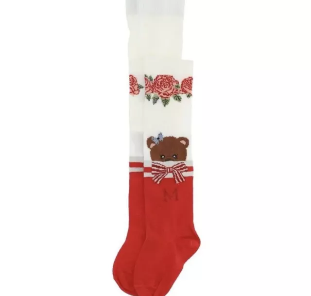 Monnalisa Girls Teddy Tights 2 years BNWT £56