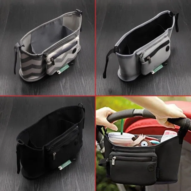 Universal Baby Pram Buggy Organiser Pushchair Stroller Storage Cup Holder Bag