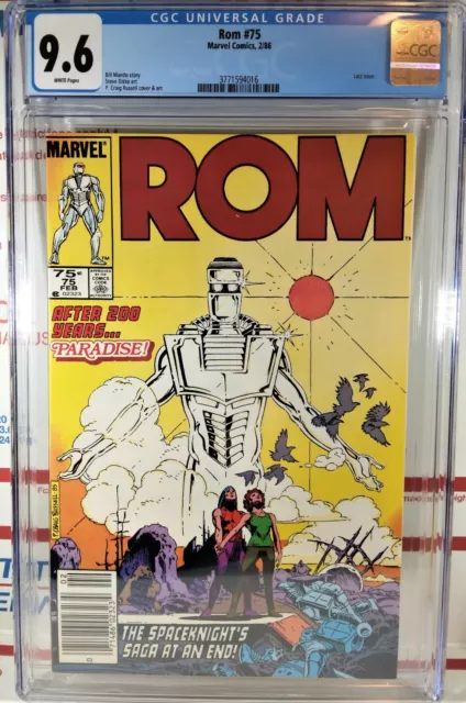 🌟 CGC 9.6 NM+ ROM #75 NEWSSTAND VARIANT Marvel SCARCE FINAL ISSUE Transformers