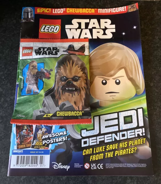 Lego Star Wars Magazine #107 - Jedi Defender Story & Epic Chewbacca MiniFigure