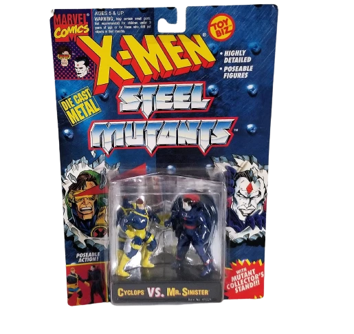 Marvel Toybiz 1994 X-Men Steel Mutants Mr. Sinister Vs Cyclops Die-Cast
