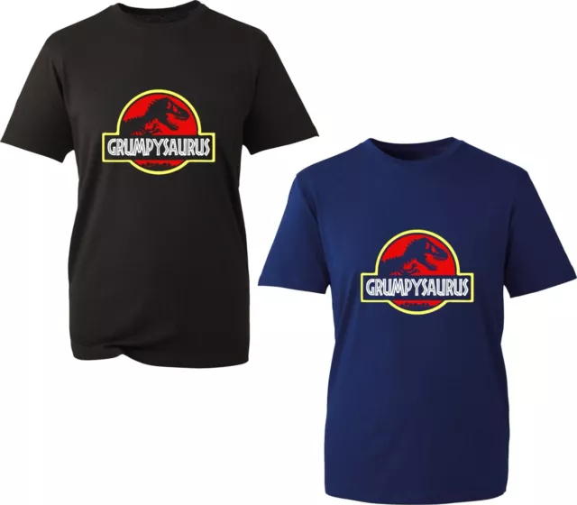 Grumpysaurus Father's Day T-Shirt Funny Dinosaur Grandad T-Rex Papa Xmas Tee Top