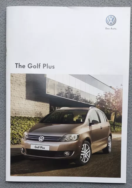 Volkswagen VW Golf Plus Aug 2010 Uk Sales Brochure (44 Pages A4) Very Good Cond.