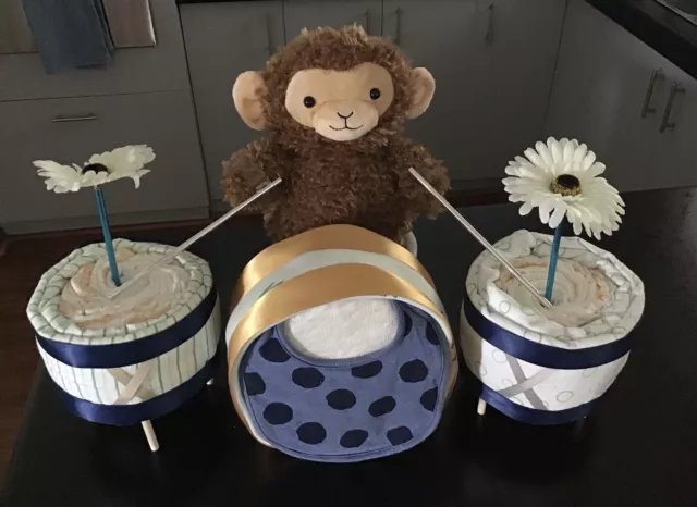 Baby Drum Kit Nappy/ Diaper Cake