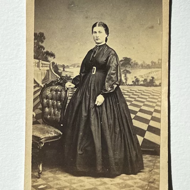 Antique CDV Photograph Beautiful Young Woman Civil War Era Reading PA Tax Stamp