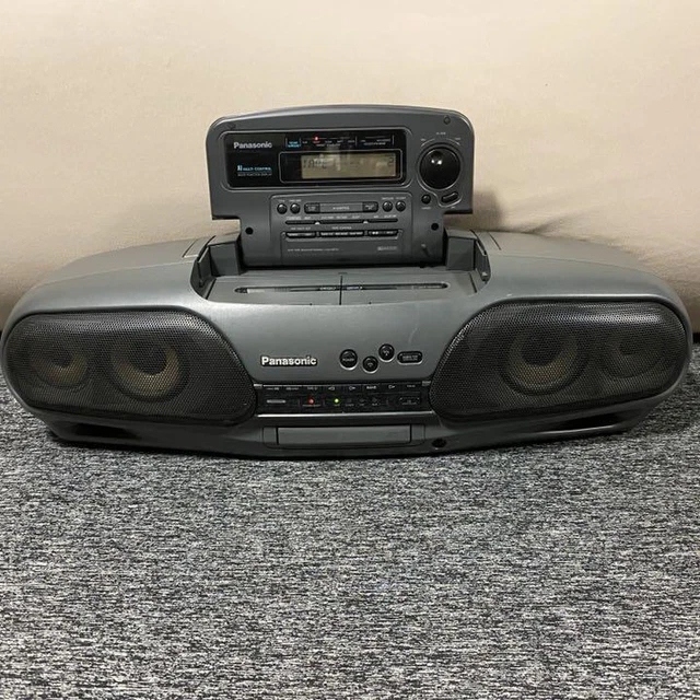 【ジャンク】 Panasonic Bi-AMP 4-DRIVE PANASONIC Vintage Portable Stereo Dual Deck CD Player 4.4
