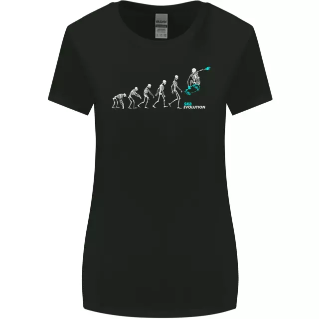 Skateboard Evolution Skateboarding Donna più Ampia Taglio T-Shirt