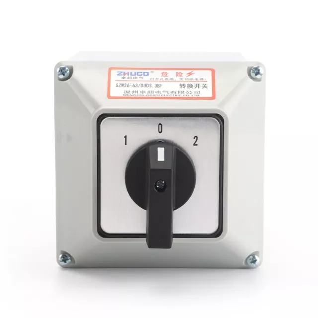 SZW26-63/D303.3BF Rotary Changeover Switch 63A with Exterior Box