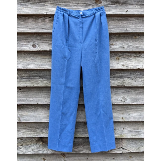 Vtg Pendleton Pants HIGH Rise 28" waist, Rayon Blend, Pleated at Waist 70s 80s