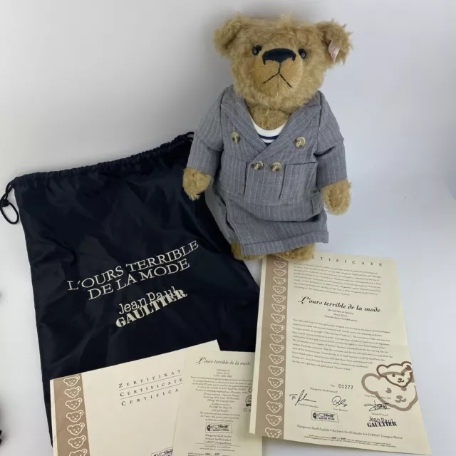 Steiff Jean Paul Gaultier Teddy Bear 661723 Blonde 35cm 2005 Dust Bag