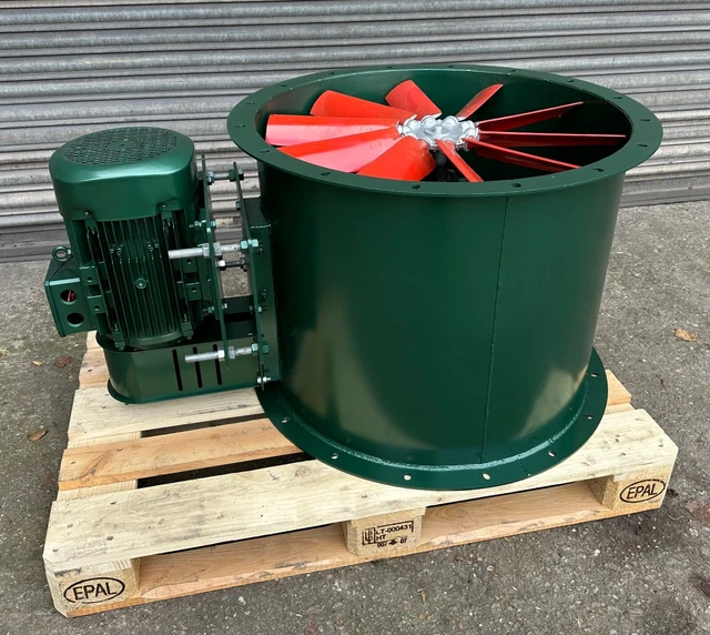 LARGE CAR SPRAY Booth Fan 5.5kW 3PH Industrial Axial Extractor Powder